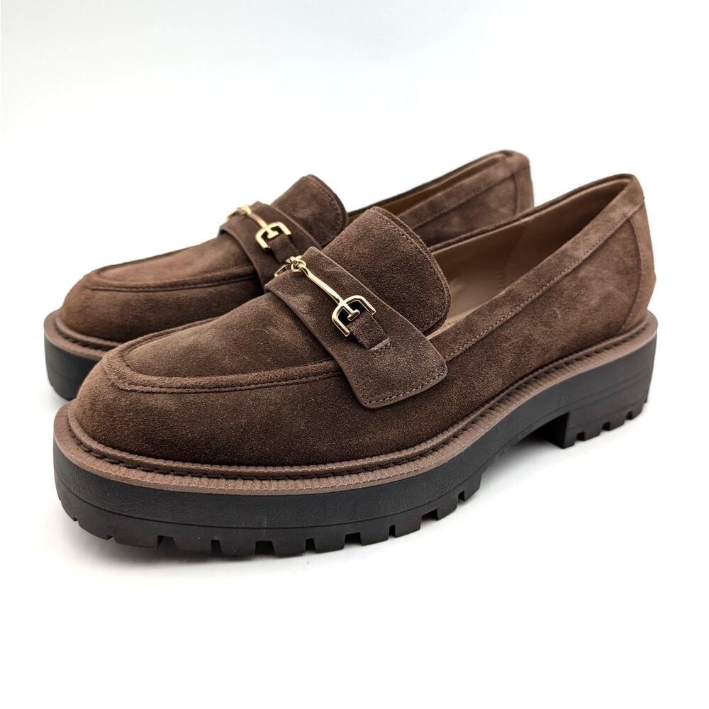 Sam Edelman Lea Platform Loafer Shoes Women's Mustang Brown Size US9 EU40